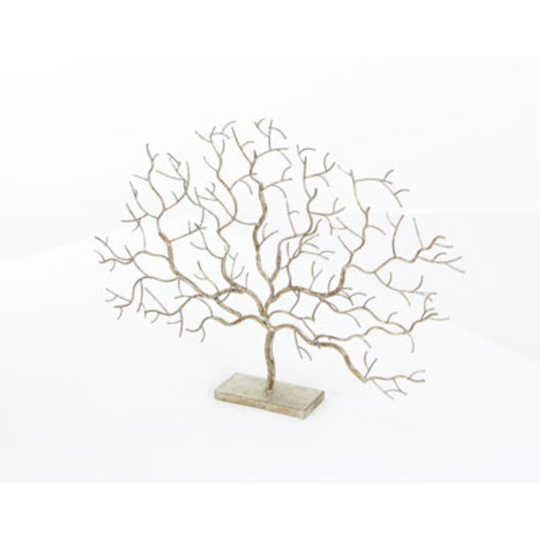 Silver Metal Tree Decorative Sculpture 32 x 4 x 24
