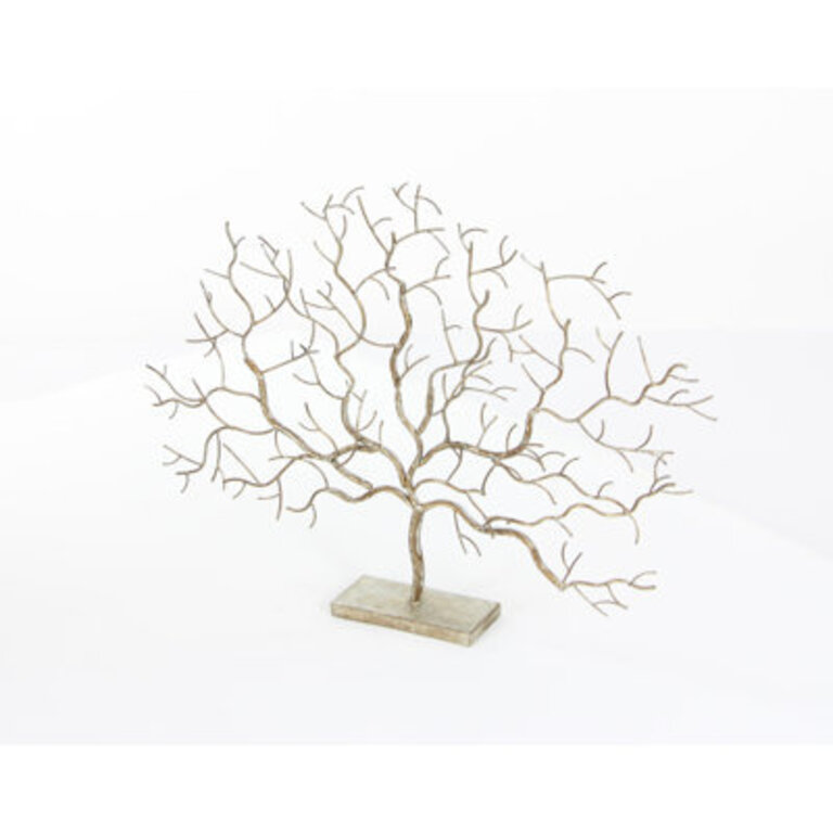 Silver Metal Tree Decorative Sculpture 32 x 4 x 24