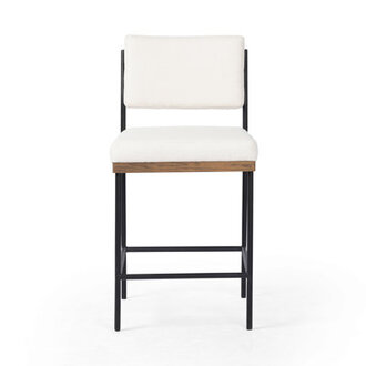 Popovich Upholstered Counter Stool with Metal Frame