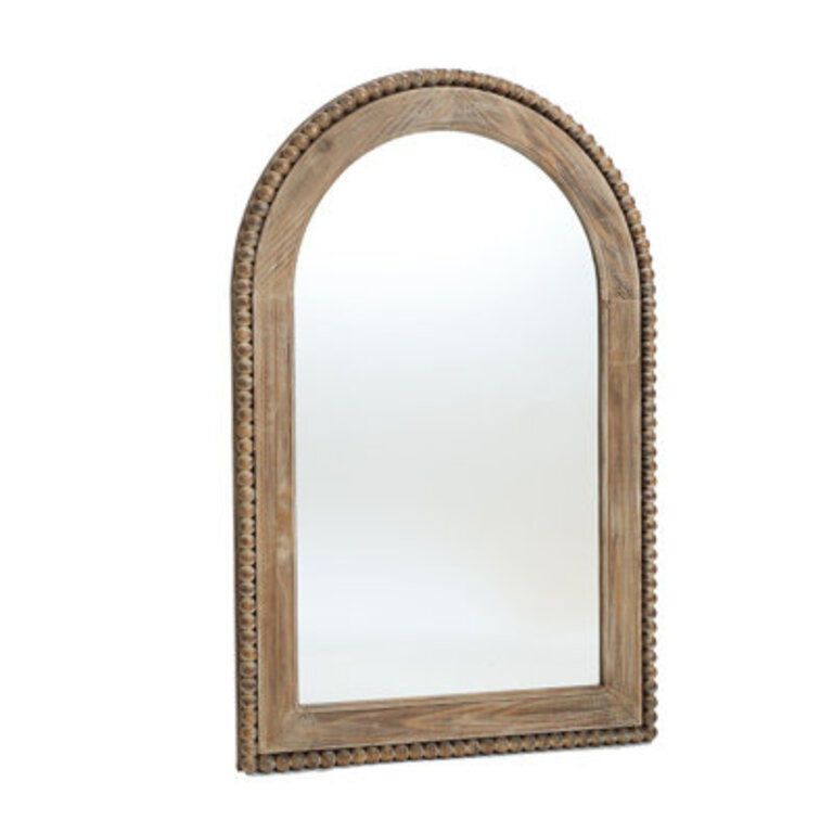 Jerri Wood Framed Arch Window Wall Mirror