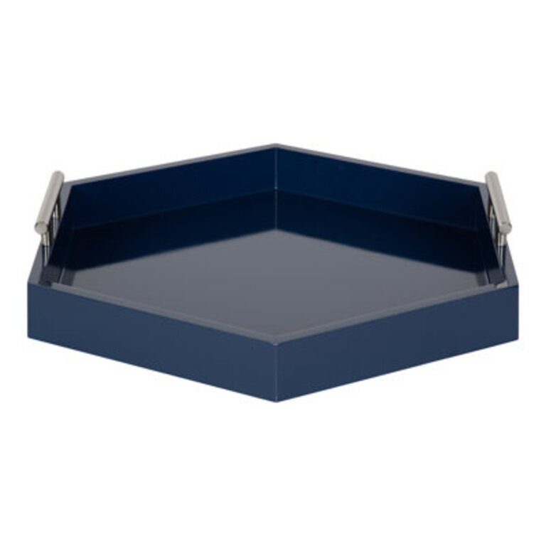 Norvan Hexagon Decorative Tray with Metal Handles