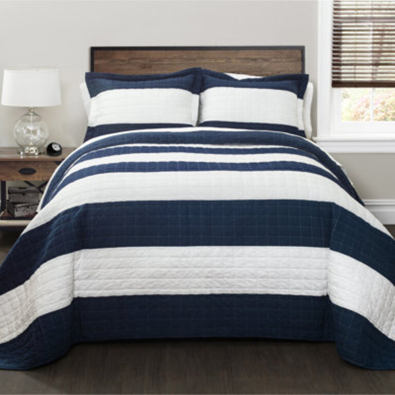 Stripe Cotton 320 TC Quilt Set