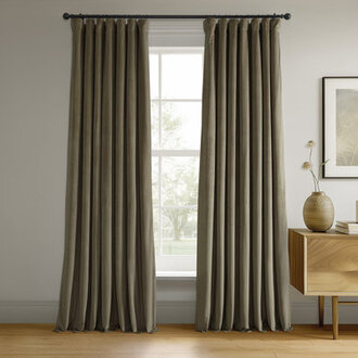Olivia Signature Thermal Lined 100 Blackout Velvet Curtains for Bedroom  Living Room Curtains Single Panel drapes 1 Panel
