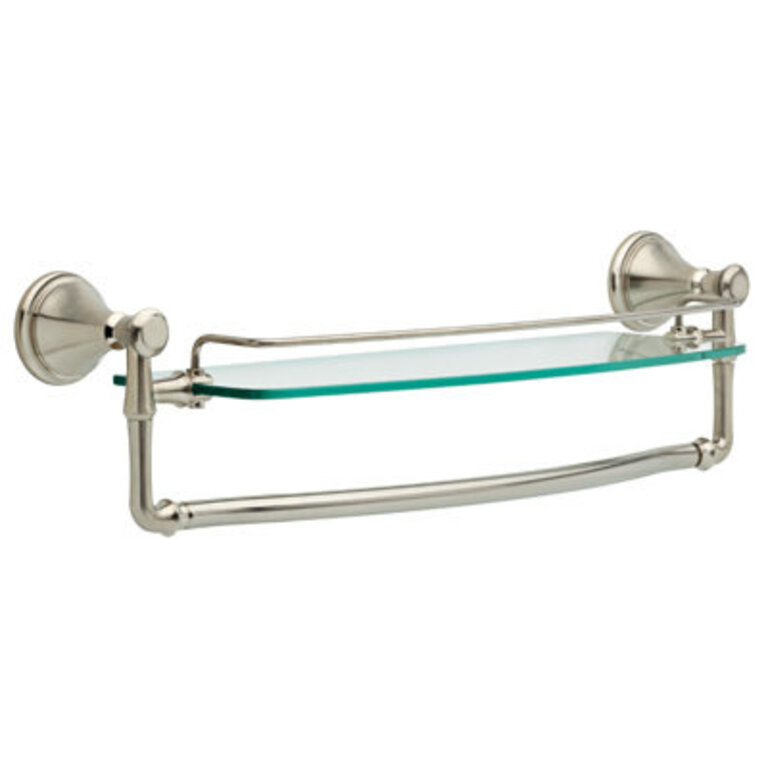 Cassidy 18 in Glass Shelf with Towel Bar