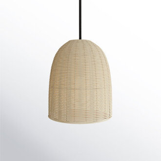 Derrytown 1 - Light Single Pendant with Rattan Shade