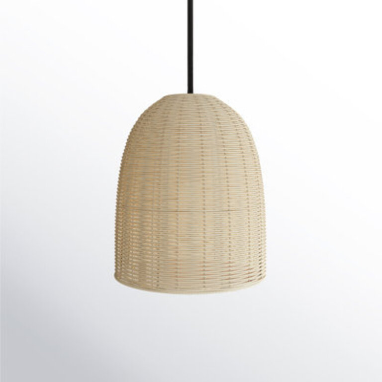 Derrytown 1 - Light Single Pendant with Rattan Shade