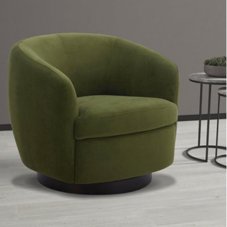 Marcy Upholstered Swivel Barrel Chair
