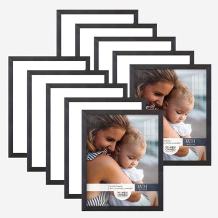 Black Wood Picture Frame - Set of 10