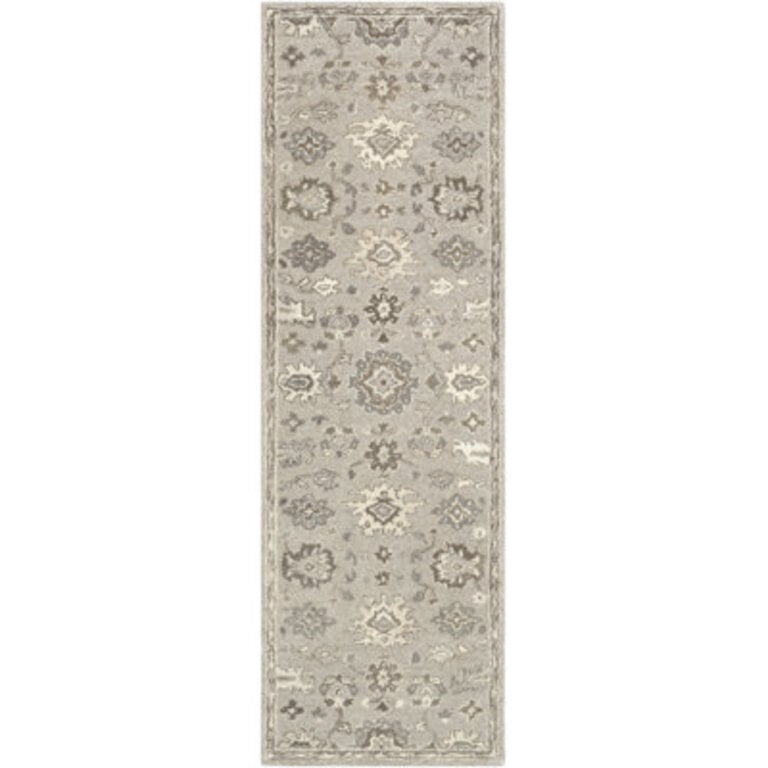Minonk Hand Tufted Wool Floral Indoor Rug