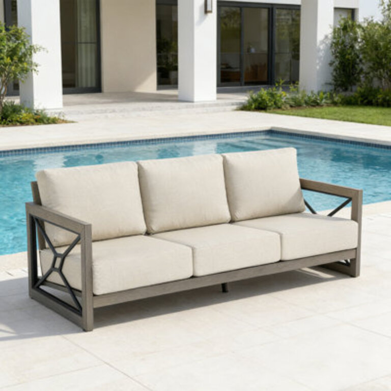 Marindo Patio 81 Aluminum Sofa With Sunbrella Cushions