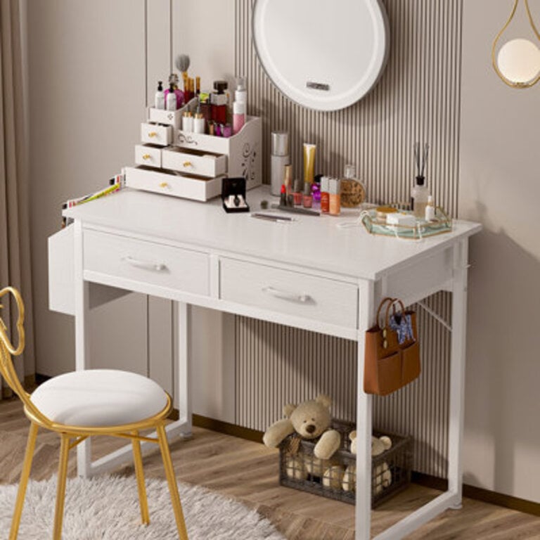 Writing Desk With Drawers Computer Table Vanity Desk
