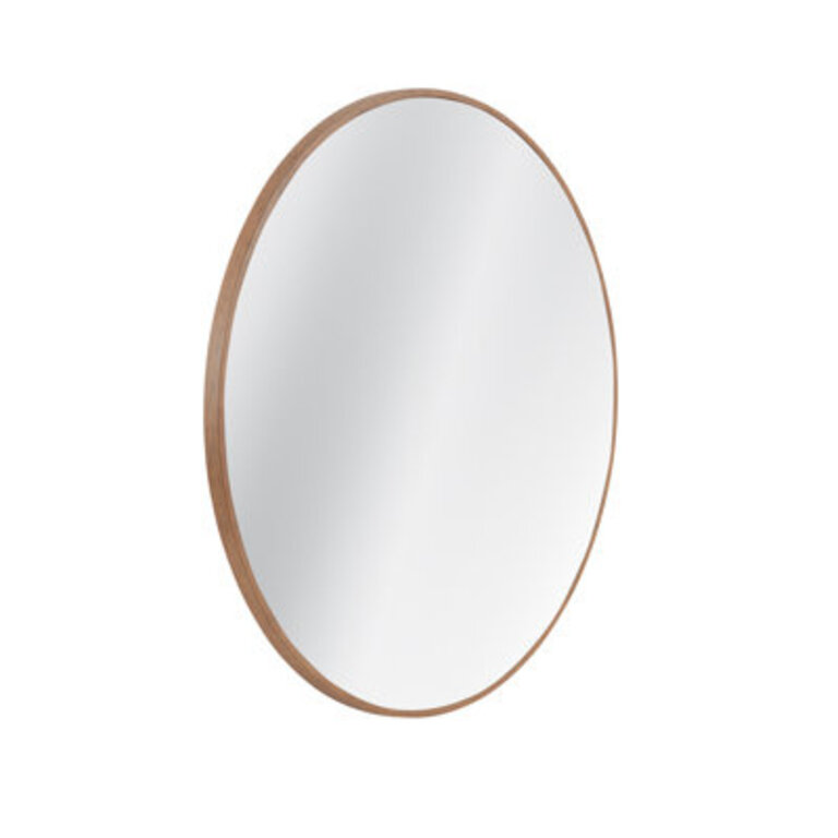 Strophe Wood Round Wall Mirror