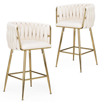 Kristyn Upholstered 256 Counter Stool With Metal Frame