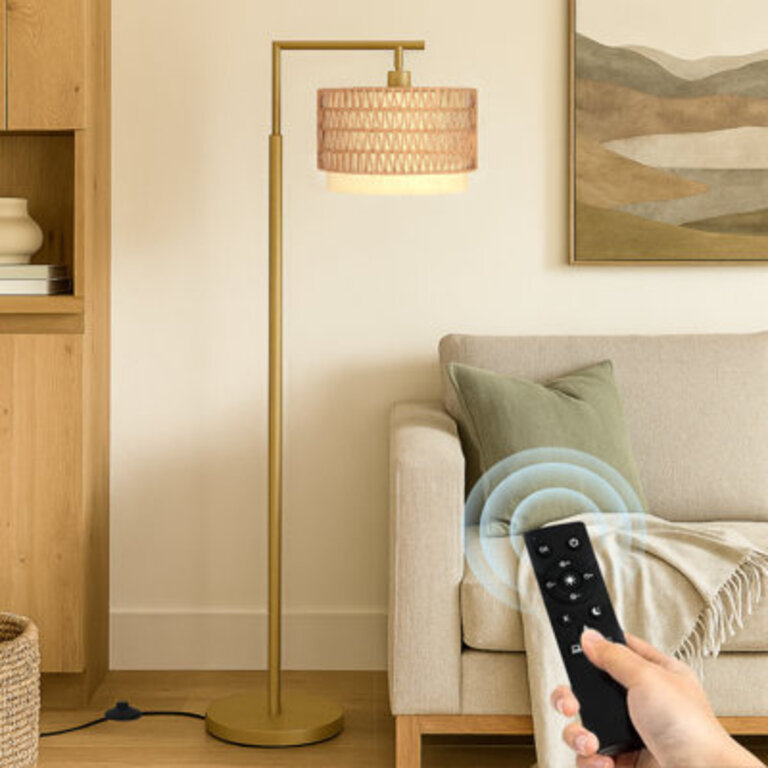 Archedarc Floor Lamp With Remote Control Dimmable Bulb Included