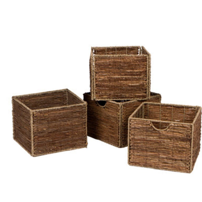 Foldable Wicker Basket Set of 4