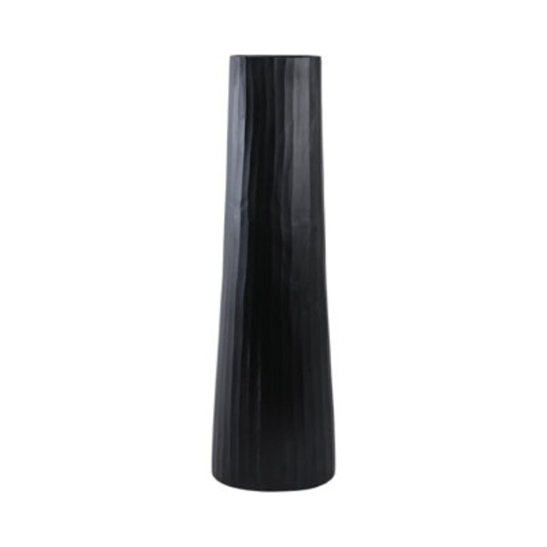 Modern Textured Metal Vase with Fluted Cylindrical Design Handmade Decorative Accent for Contemporary Home Decor Durable and Lightweightculpted Flower Holder for Stylish Display