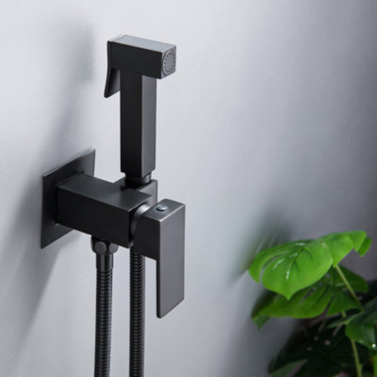 Elongated Wall Mount Bidet with Faucet