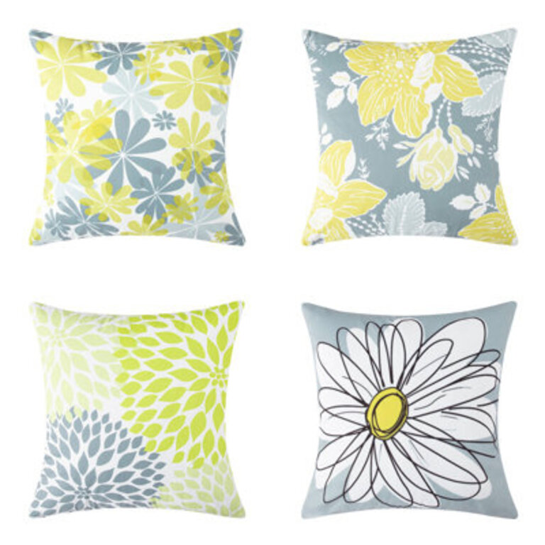 Printing KD126 Floral Outdoor Square Pillow Cover