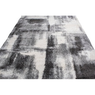 Alban Abstract Shag Charcoal Area Rug