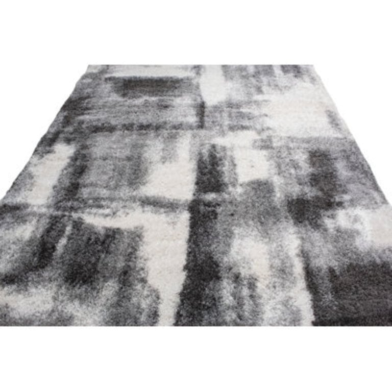 Alban Abstract Shag Charcoal Area Rug