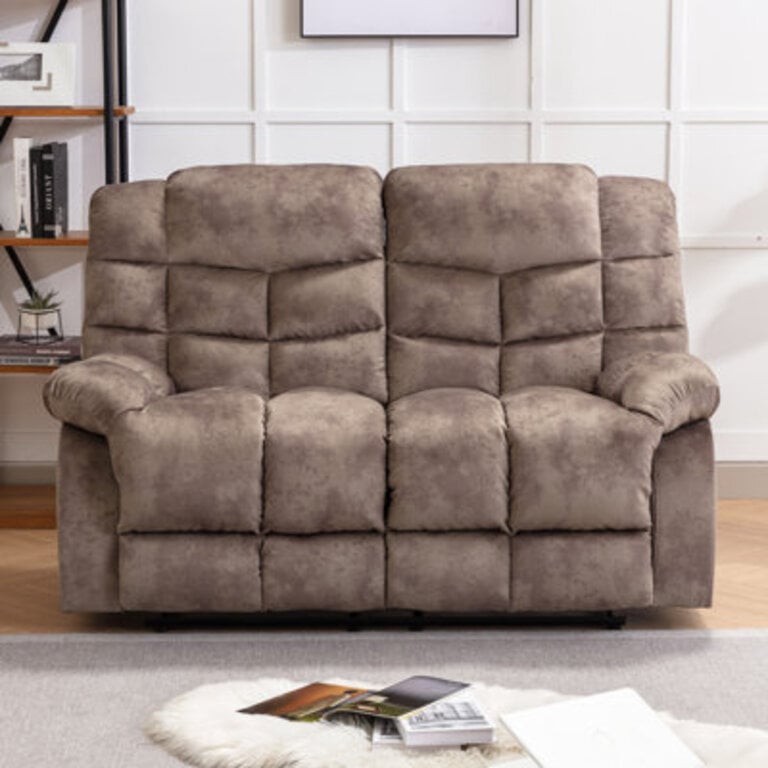 Edilmar 618 Wide Modern and Super Soft Manual Reclining Loveseat Sofa