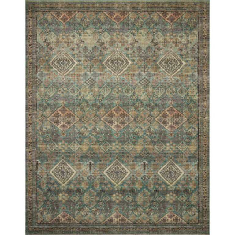 Magnolia Home By Joanna Gaines X Loloi Sinclair Machine Washable Turquoise  Multi Area Rug