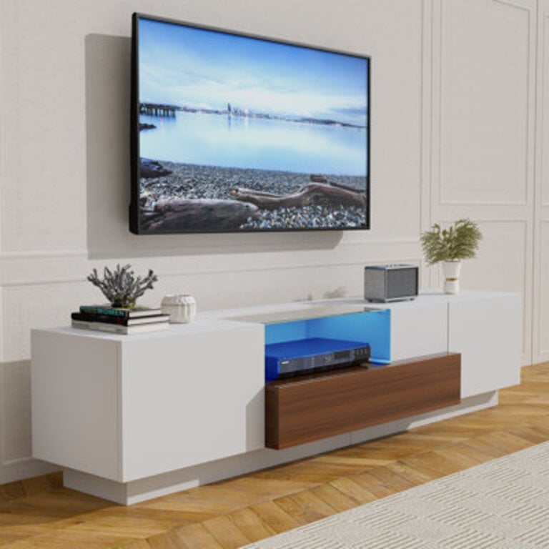 Jamah Modern LED TV Stands with Storage Entertainment Center