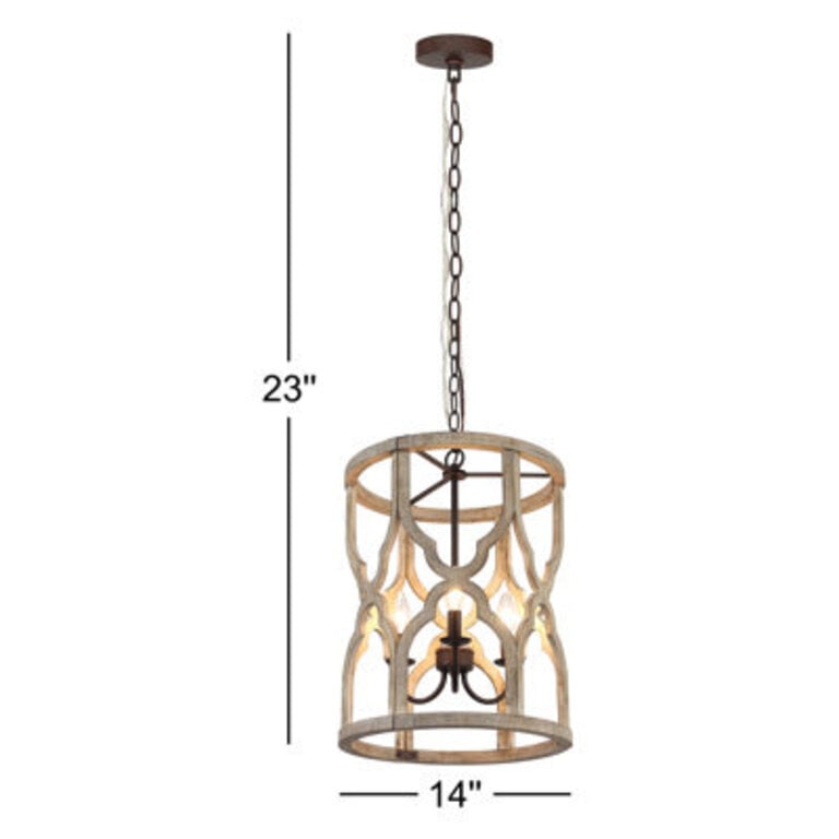 Gatlin 3 - Light Lantern Drum Farmhouse Dining Room Chandelier UL Certified