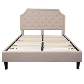 Aluino Arched Button Tufted Upholstered Platform Bed Frame - No Box Spring Required