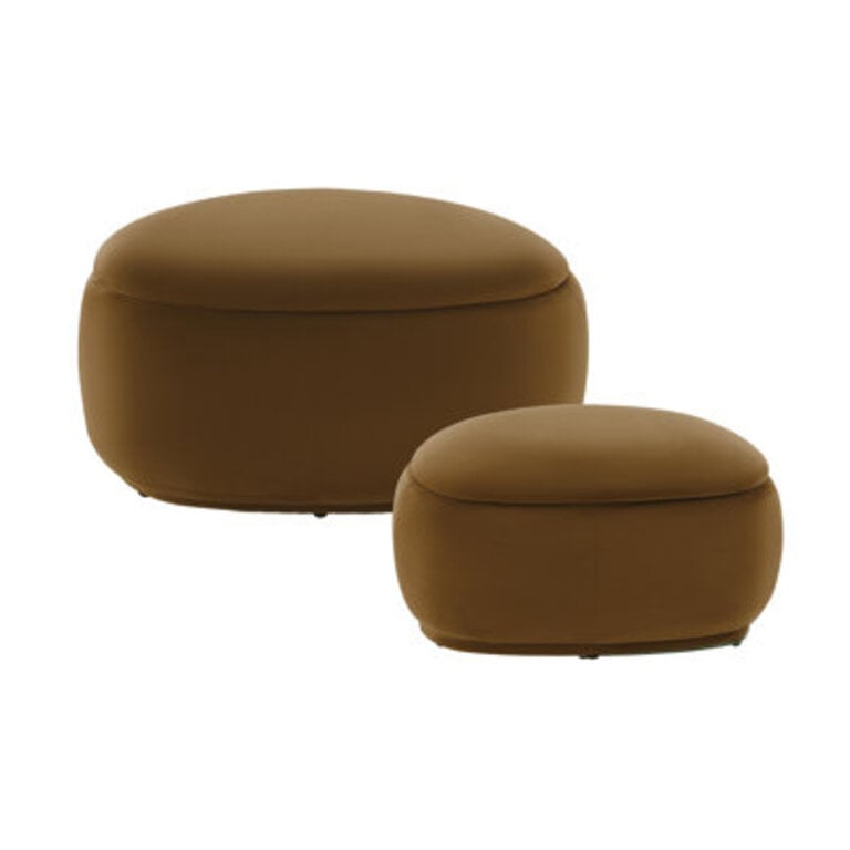 Hoya 2-Pc Upholstered Storage Ottoman