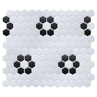 Value Series 1 x 1 Porcelain Honeycomb Mosaic Wall  Floor Tile