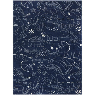 Osgood Navy Area Rug Rug Size: Rectangle 5'3" x 7', Color: Navy