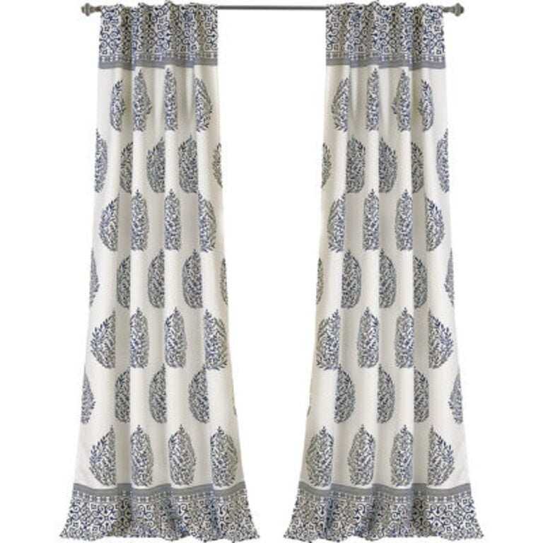 Teardrop Leaf Room Darkening Curtain Pair