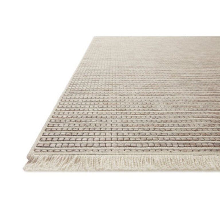 Amber Lewis x Loloi Malibu Ivory  Dove Indoor  Outdoor Area Rug