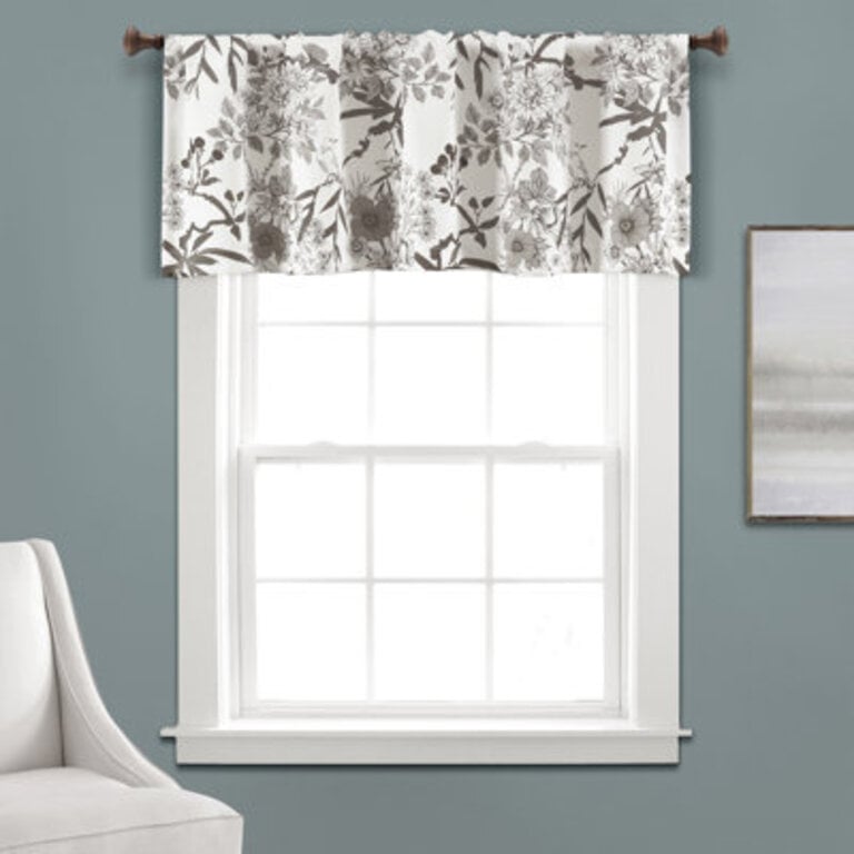 Botanical Garden Floral Tailored Window Valance