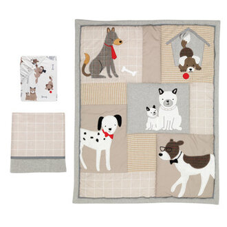 Bow Wow 3 - Piece Crib Bedding Set