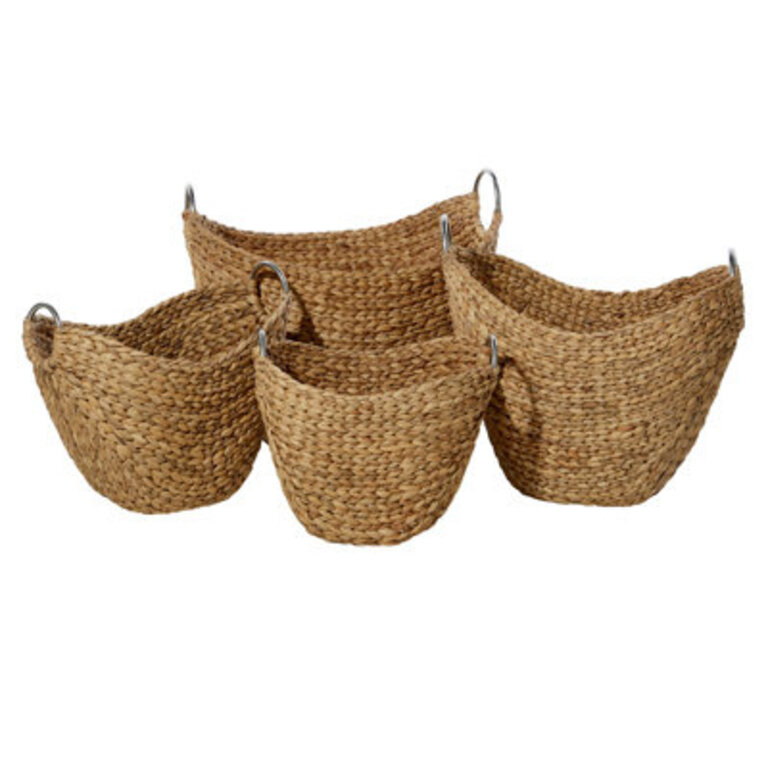 4-Pc Woven Storage Basket with Handles