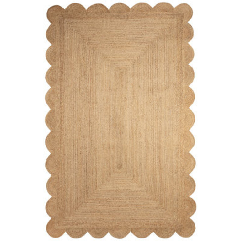 Benefield Scalloped Edge Indoor Rug Natural