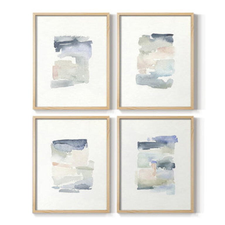 Sea Glass Color Studies I Framed Print - Set of 4