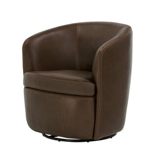 Azurdee 100 Genuine Italian Leather Barrel Chair