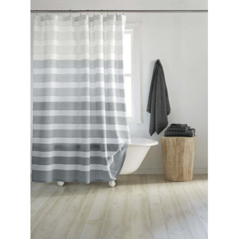 Cotton Striped Shower Curtain