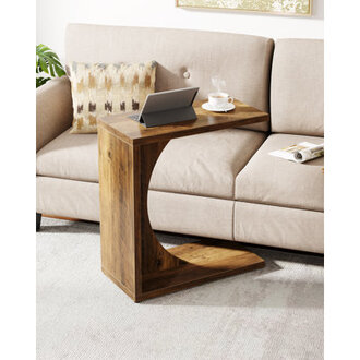 Heleana C-Shaped End Table for Couch Sofa Side Table Living Room