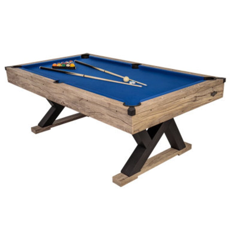 Kirkwood 90 Pool Table - Antique Gray Finish with Rustic Modern Design with K-Leg Construction