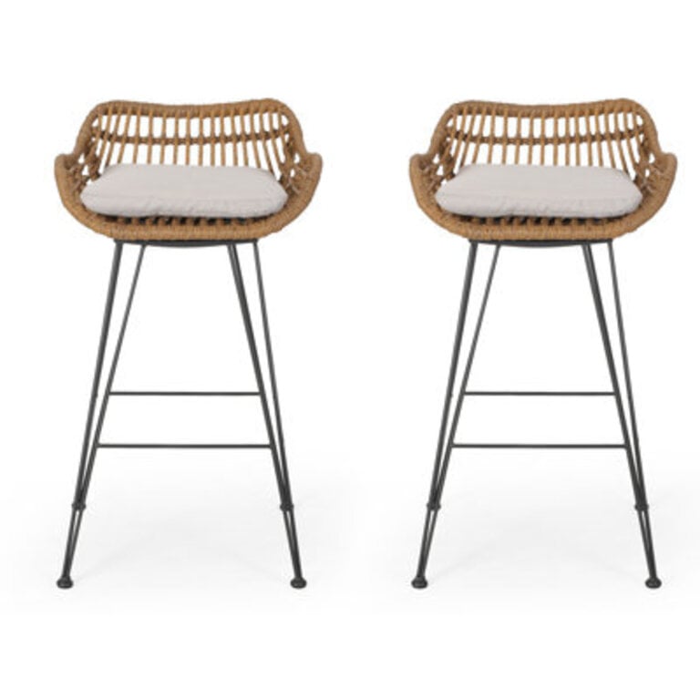 Endicott Wicker Outdoor 30 Bar Stool with Cushion