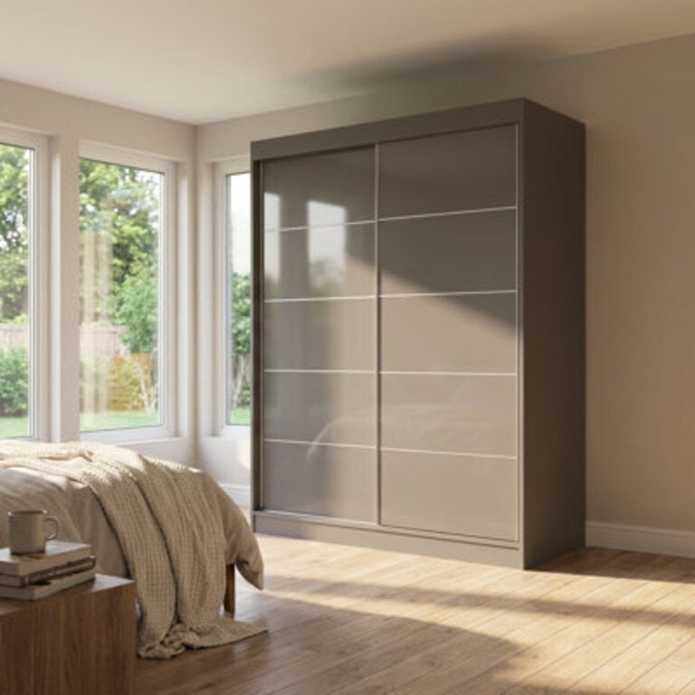 Charlisha 59 Armoire with Adjustable Shelves Hanging Rod