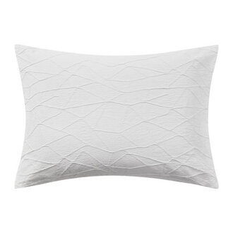 Vera Wang Abstract Crinkle White Duvet Cover Set