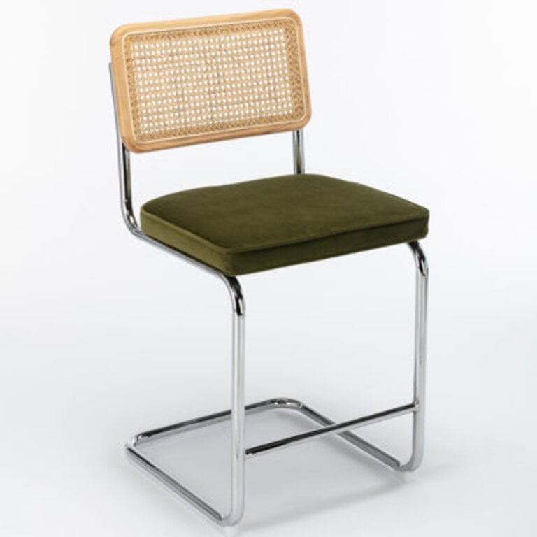 Set of 2 Walsh Velvet Bar  Counter Stools