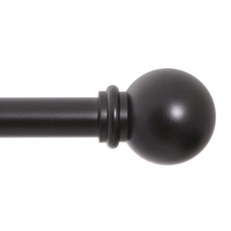 Wayfair Basics Ball End Single Curtain Rod 28-48 or 48-86 Adjustable Length 58 Dia Steel