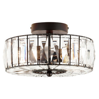 Allie 2 -Light 115W Cut Glass Semi Flush Mount