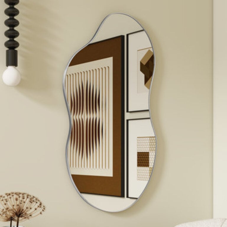 Ashane Asymmetrical Wall Mirror Metal Frame